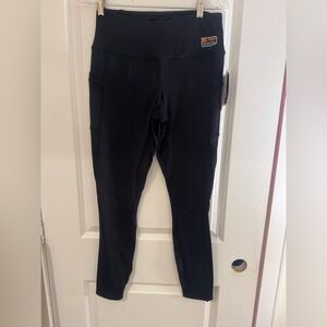 Women’s fleece lined athletic leggings.